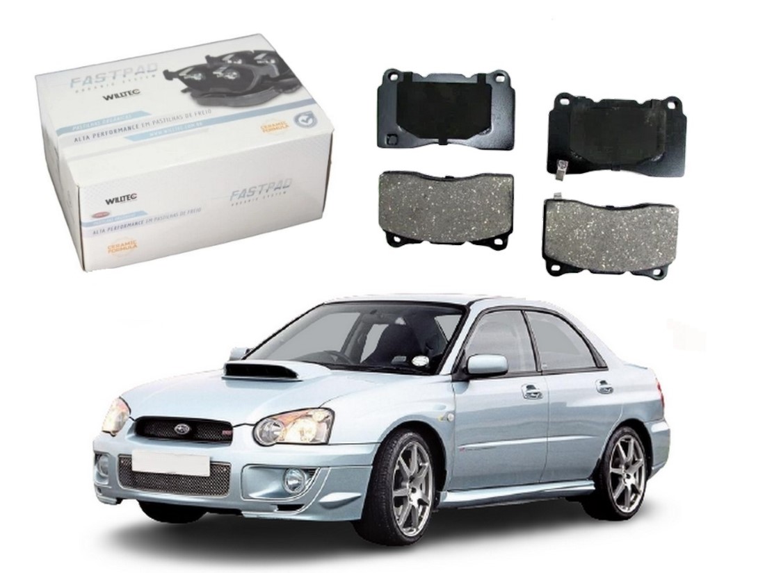  PASTILHA FREIO DIANTEIRA CERAMICA WILLTEC SUBARU IMPREZA WRX 2.5 2001 A 2004