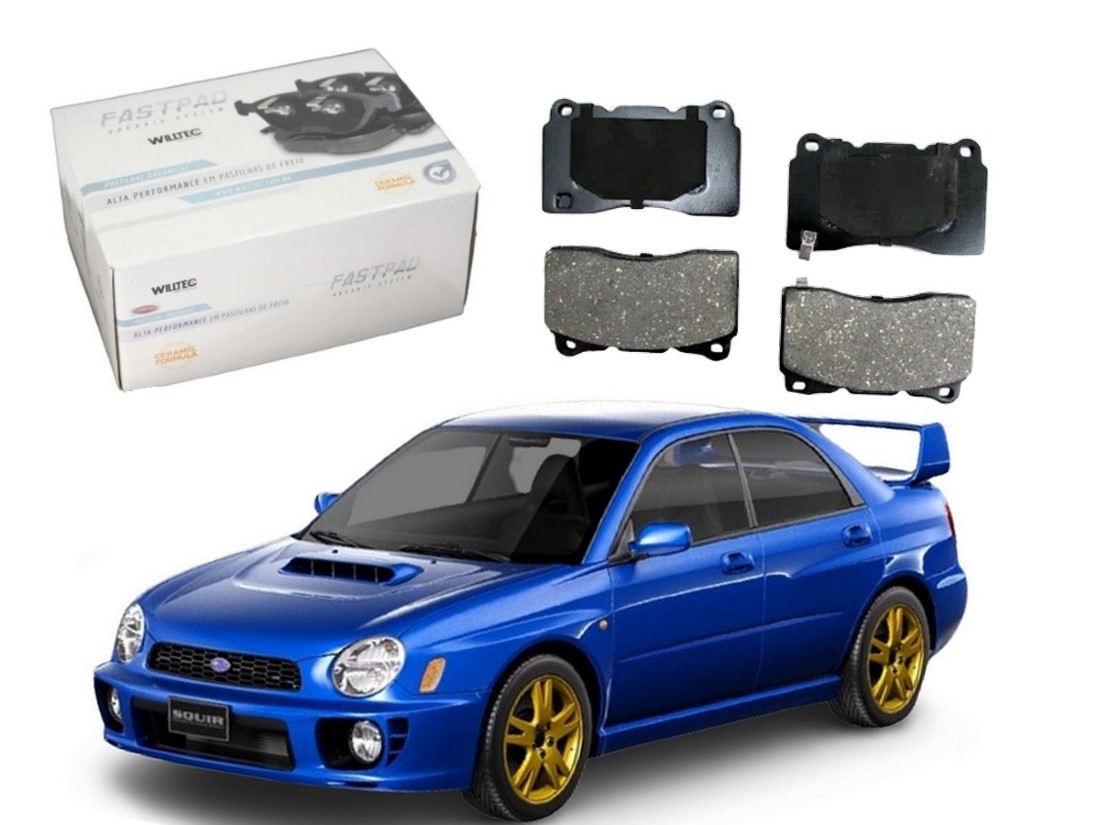  PASTILHA FREIO DIANTEIRA CERAMICA WILLTEC SUBARU IMPREZA WRX 2.0 2.5 2004 A 2007