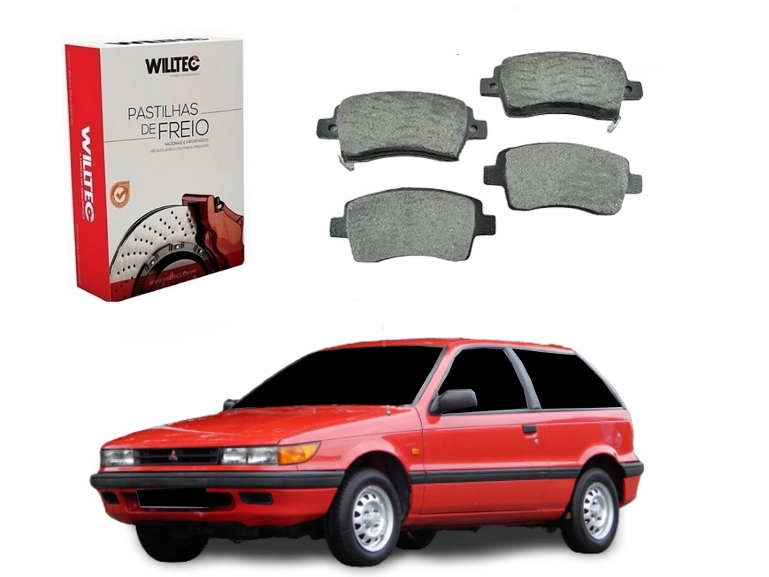  PASTILHA FREIO DIANTEIRA WILLTEC MITSUBISHI COLT 1.3 1.5 1.6 1990 A 1995