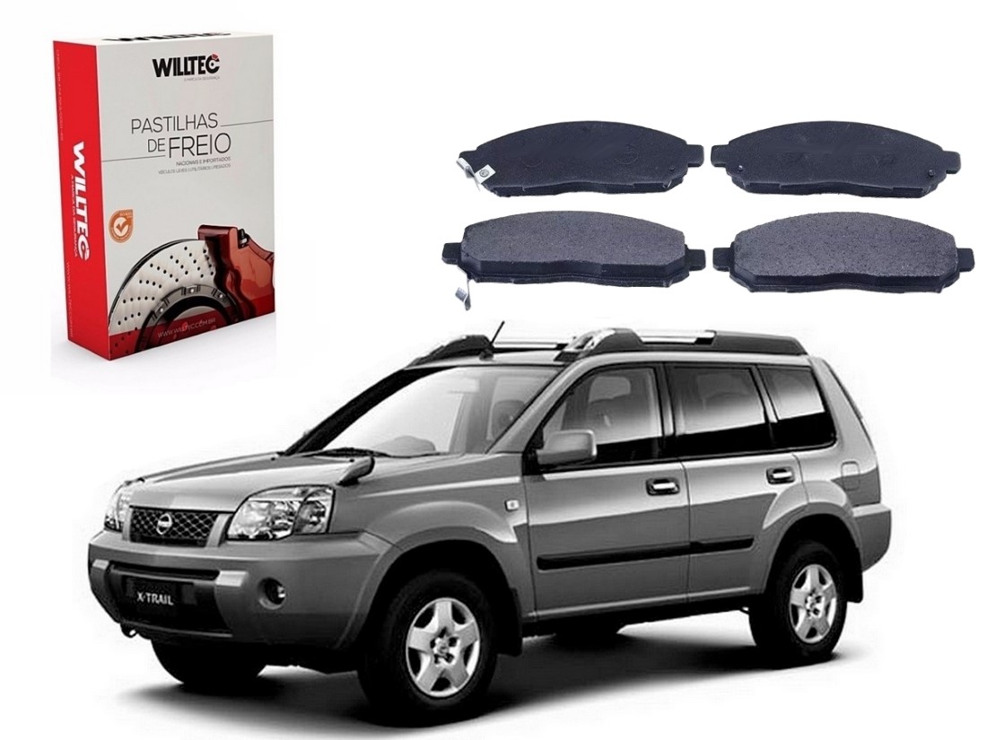  PASTILHA FREIO DIANTEIRA WILLTEC NISSAN X-TRAIL 2.0 2.2 2.5 2001 A 2007