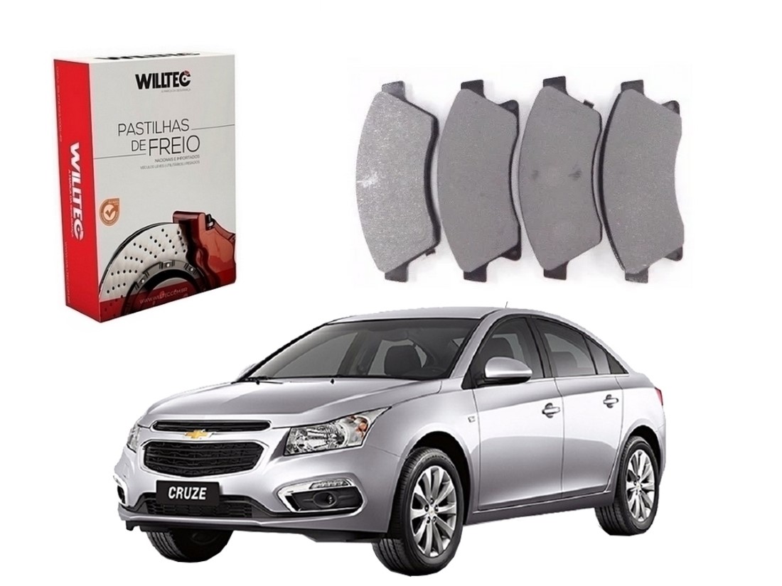  PASTILHA FREIO DIANTEIRA WILLTEC CHEVROLET CRUZE SEDAN 1.8 2012 A 2016