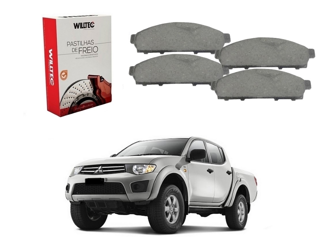  PASTILHA FREIO DIANTEIRA WILLTEC MITSUBISHI L200 TRITON 3.2 3.5 2008 A 2015