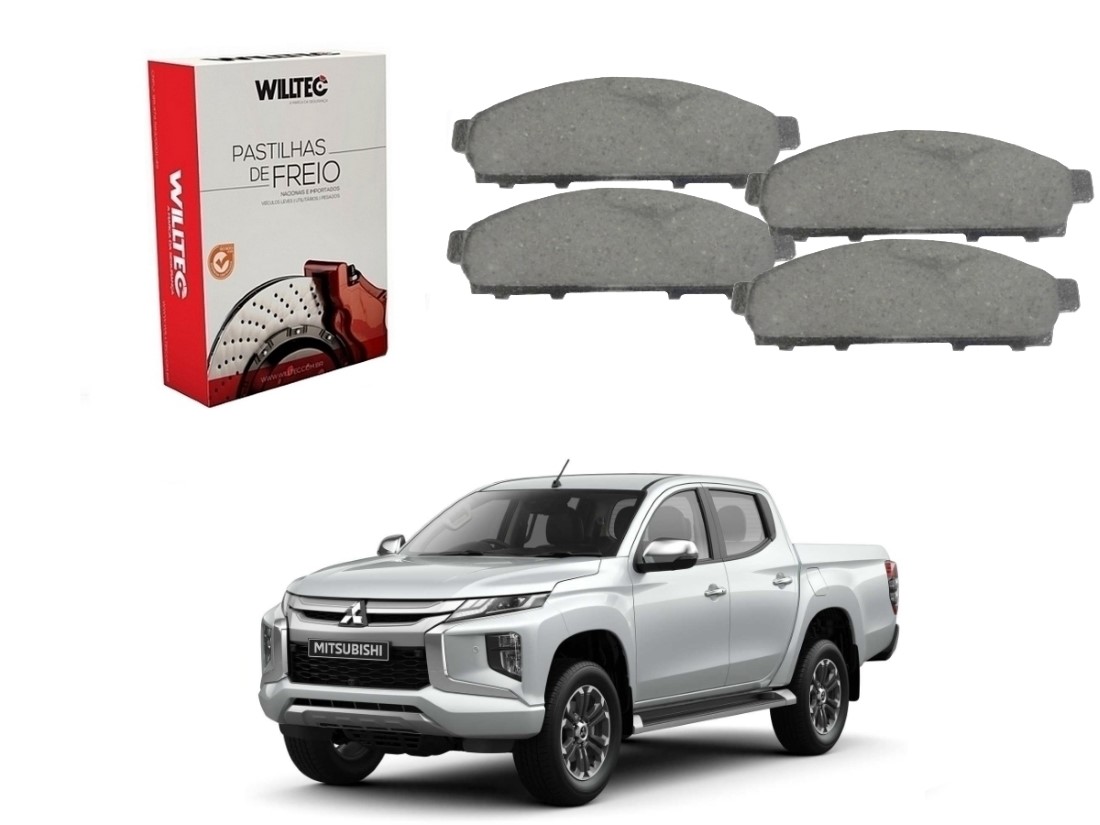  PASTILHA FREIO DIANTEIRA WILLTEC MITSUBISHI L200 TRITON 2.4 3.2 3.5 2019 A 2020