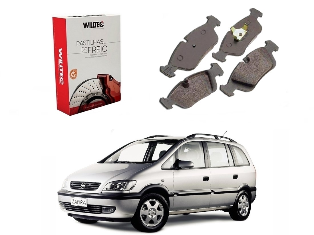  PASTILHA FREIO WILLTEC DIANTEIRA CHEVROLET ZAFIRA 2.0 8V 2002 A 2004