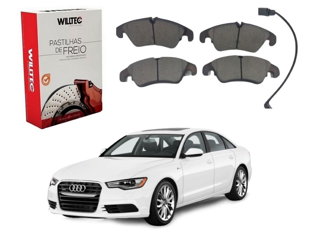  PASTILHA FREIO DIANTEIRA WILLTEC AUDI A6 1.8 2.0 3.0 2009 A 2014