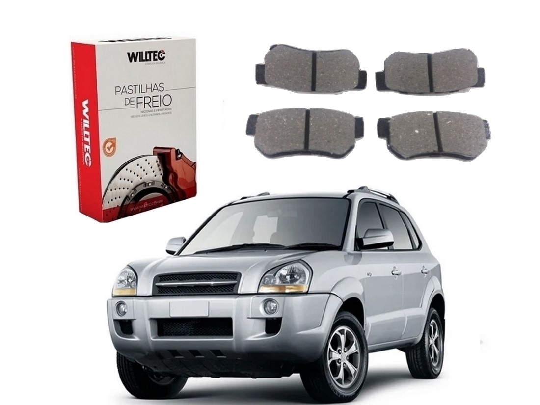  PASTILHA FREIO TRASEIRA WILLTEC HYUNDAI TUCSON 2.0 2.7 2004 A 2009