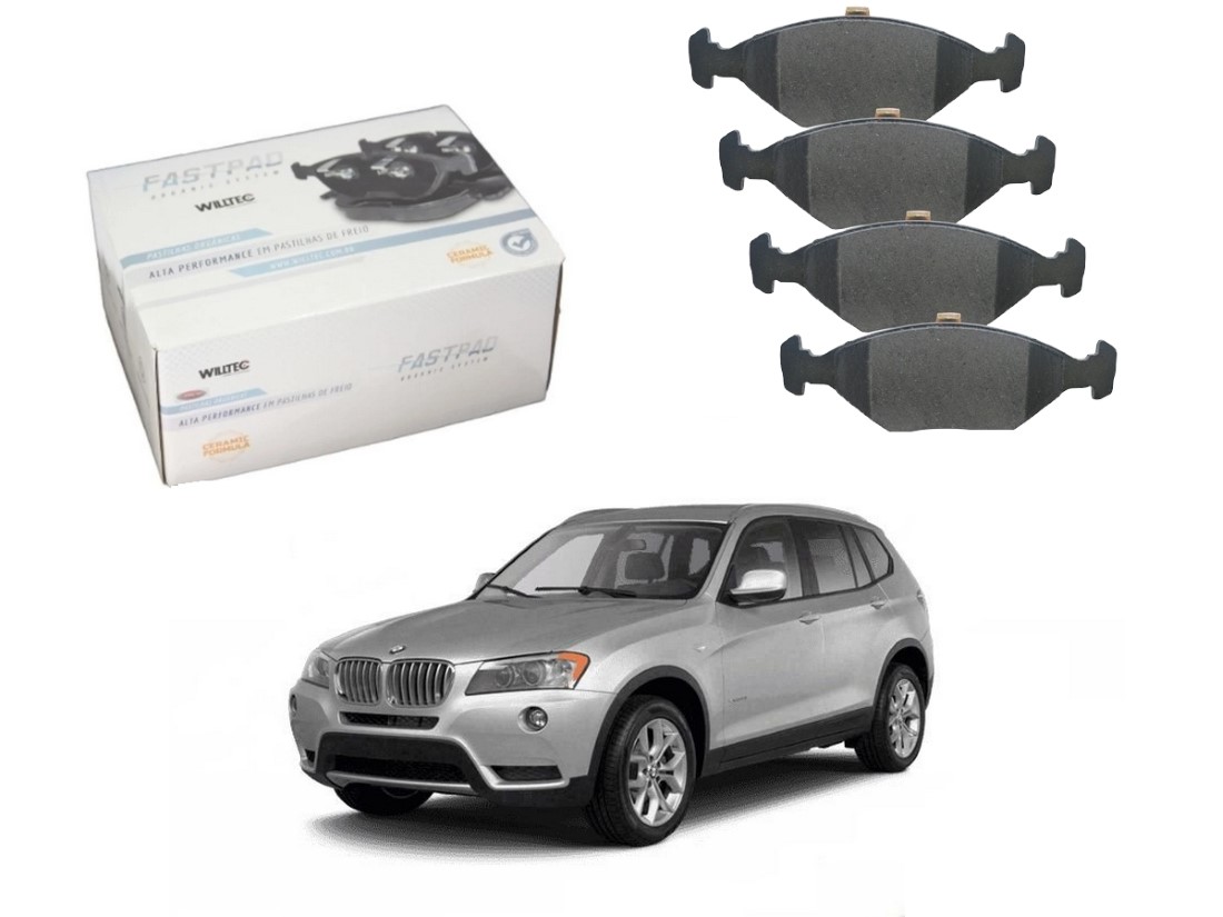  PASTILHA FREIO DIANTEIRA CERAMICA WILLTEC BMW X3 2.0 3.0 2010 A 2015