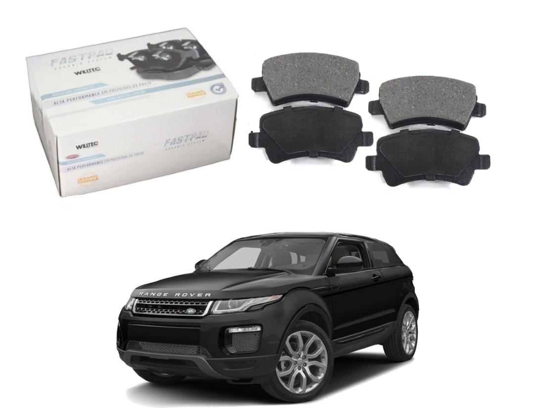  PASTILHA FREIO TRASEIRA CERAMICA WILLTEC LAND ROVER EVOQUE 2.0 2.2 2011 A 2018