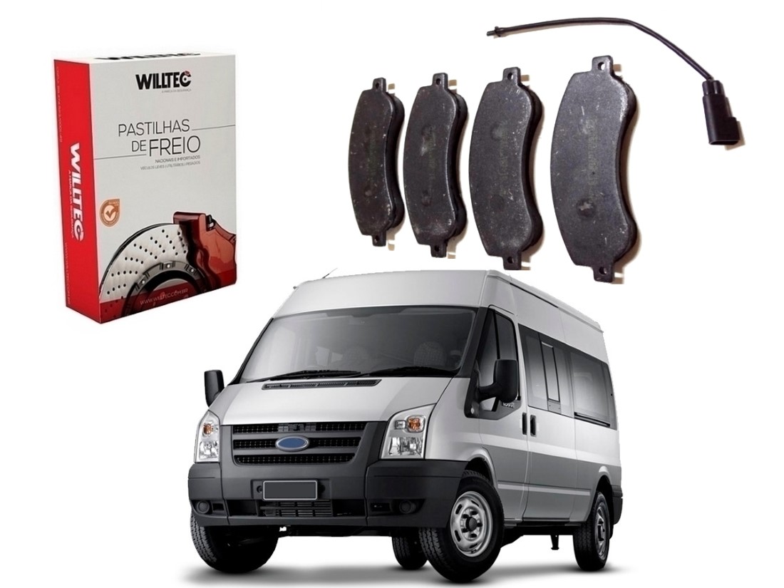  PASTILHA FREIO DIANTEIRA WILLTEC FORD TRANSIT 2.2 2.4 2012 A 2014