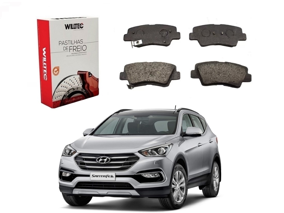  PASTILHA FREIO TRASEIRA WILTEC HYUNDAI SANTA FÉ 3.3 2013 A 2016