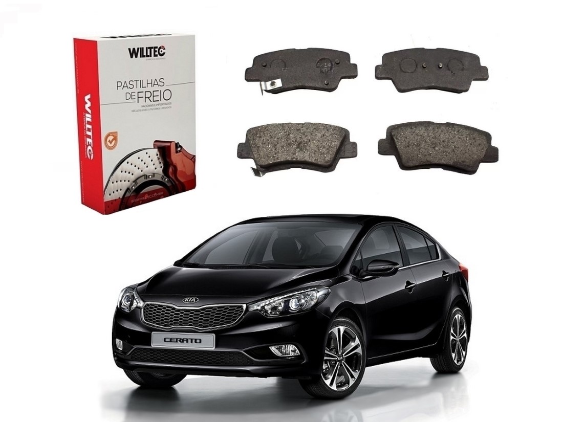  PASTILHA FREIO TRASEIRA WILTEC KIA CERATO 1.6 2013 A 2016