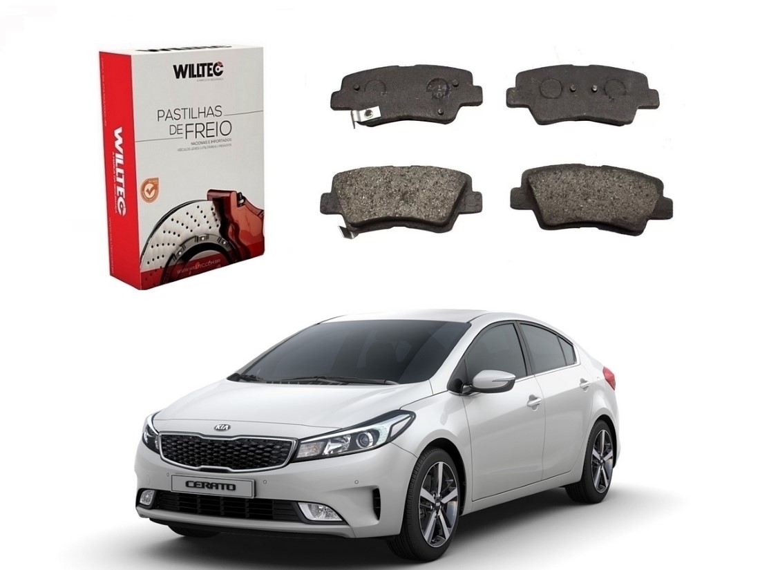  PASTILHA FREIO TRASEIRA WILTEC KIA CERATO 1.6 2017 A 2019