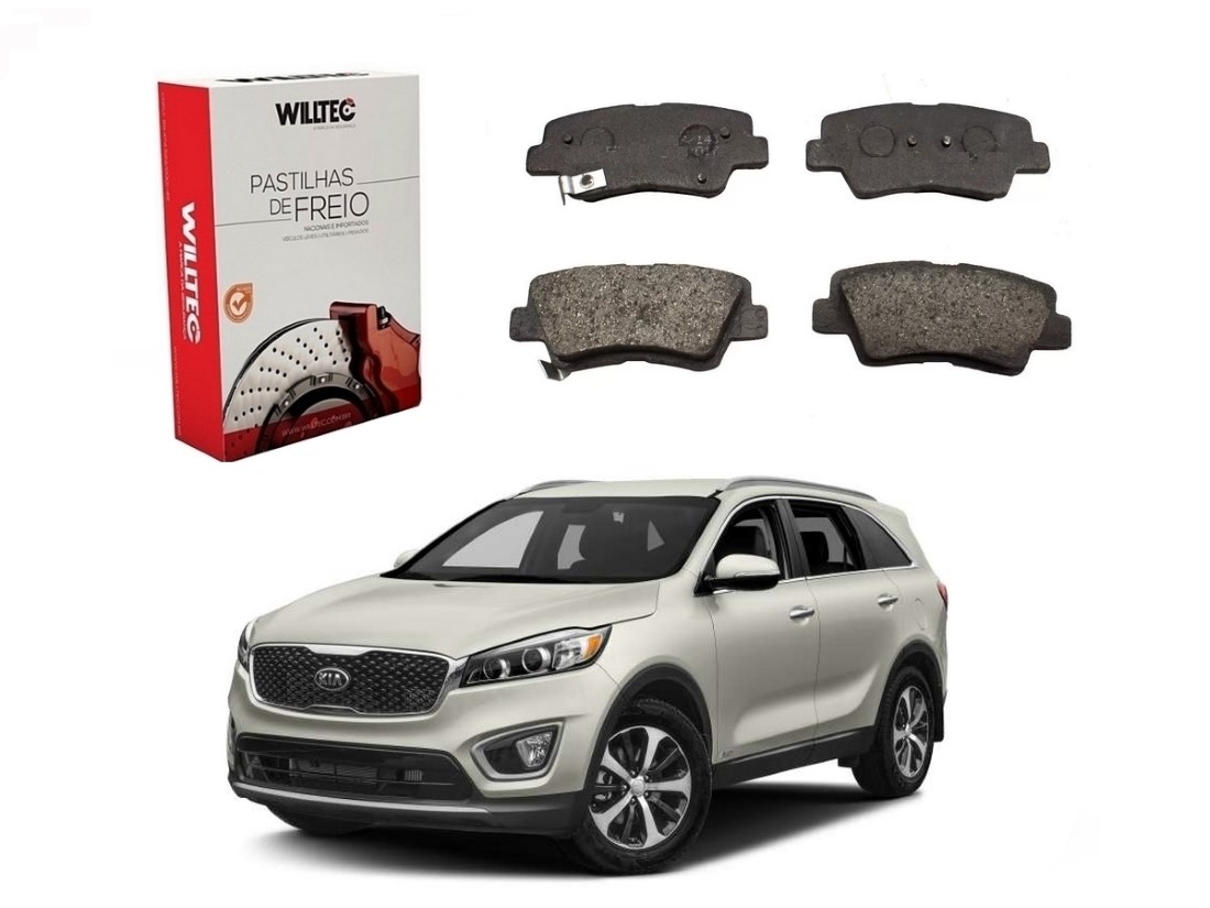  PASTILHA FREIO TRASEIRA WILTEC KIA SORENTO 2.4 3.5 2016 A 2019