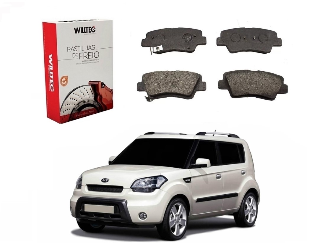  PASTILHA FREIO TRASEIRA WILTEC KIA SOUL 1.6 2009 A 2011