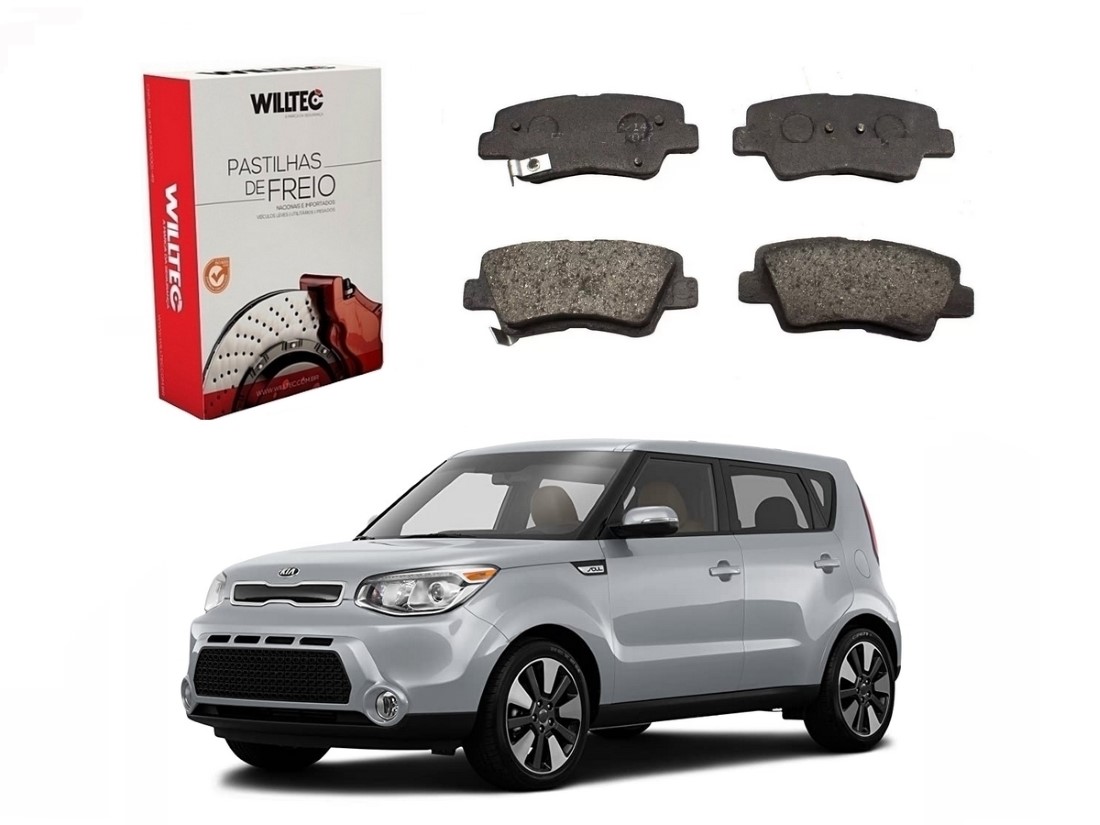  PASTILHA FREIO TRASEIRA WILTEC KIA SOUL 1.6 2015 A 2019