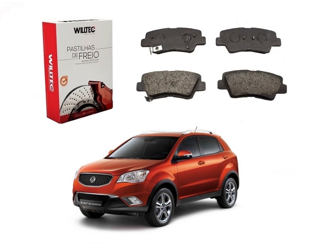  PASTILHA FREIO TRASEIRA WILTEC SSANGYONG KORANDO 2.0 2011 A 2015