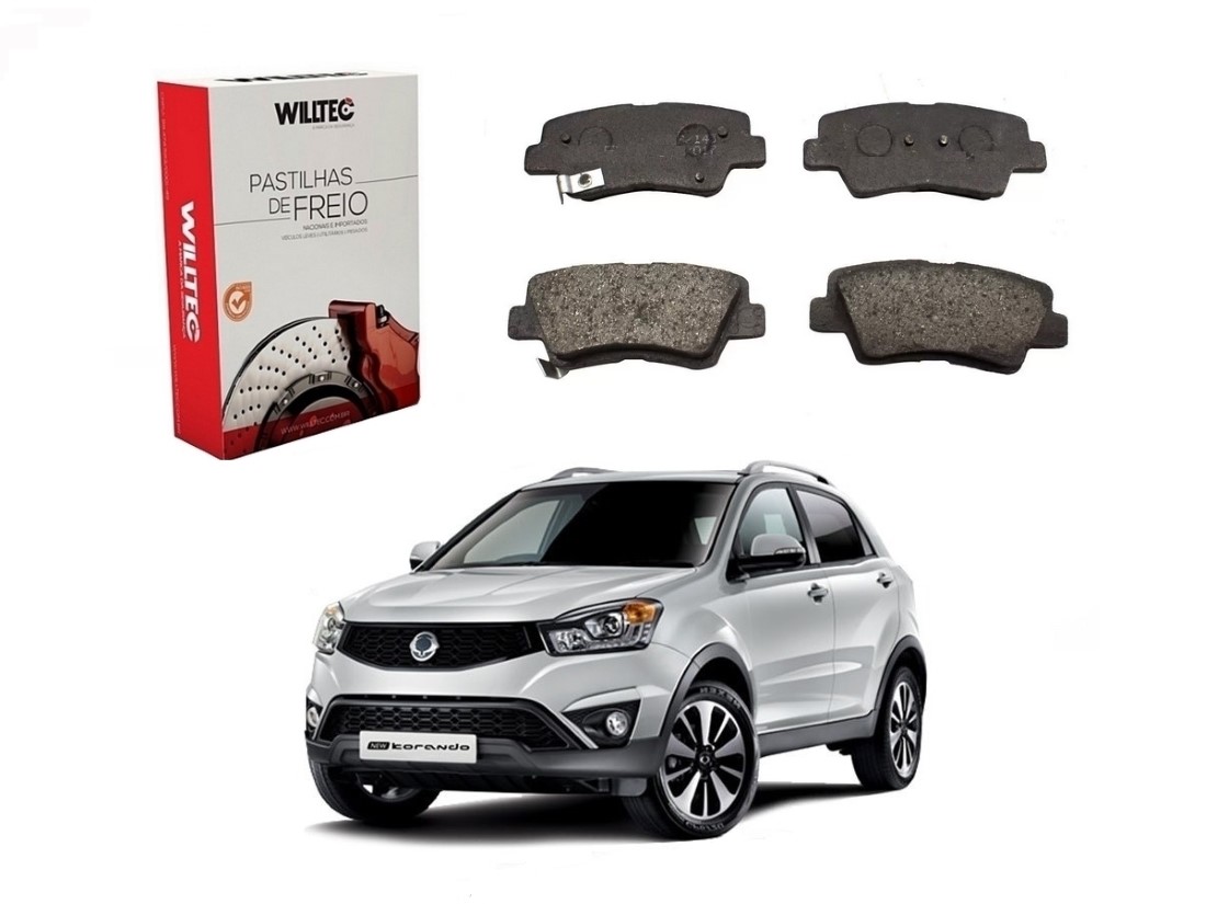  PASTILHA FREIO TRASEIRA WILTEC SSANGYONG KORANDO 2.2 2018 A 2019