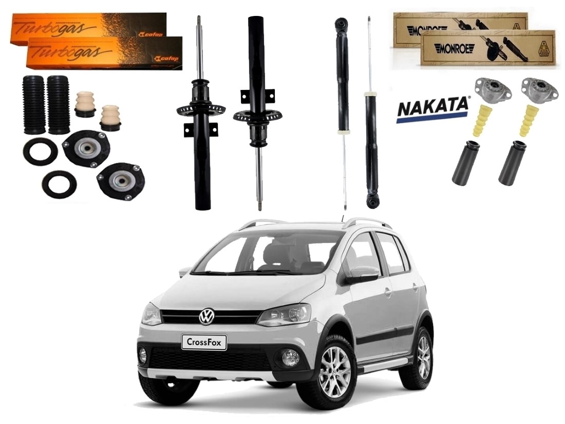  KIT AMORTECEDOR DIANTEIRO TRASEIRO COFAP VOLKSWAGEN CROSSFOX 1.6 2010 A 2014