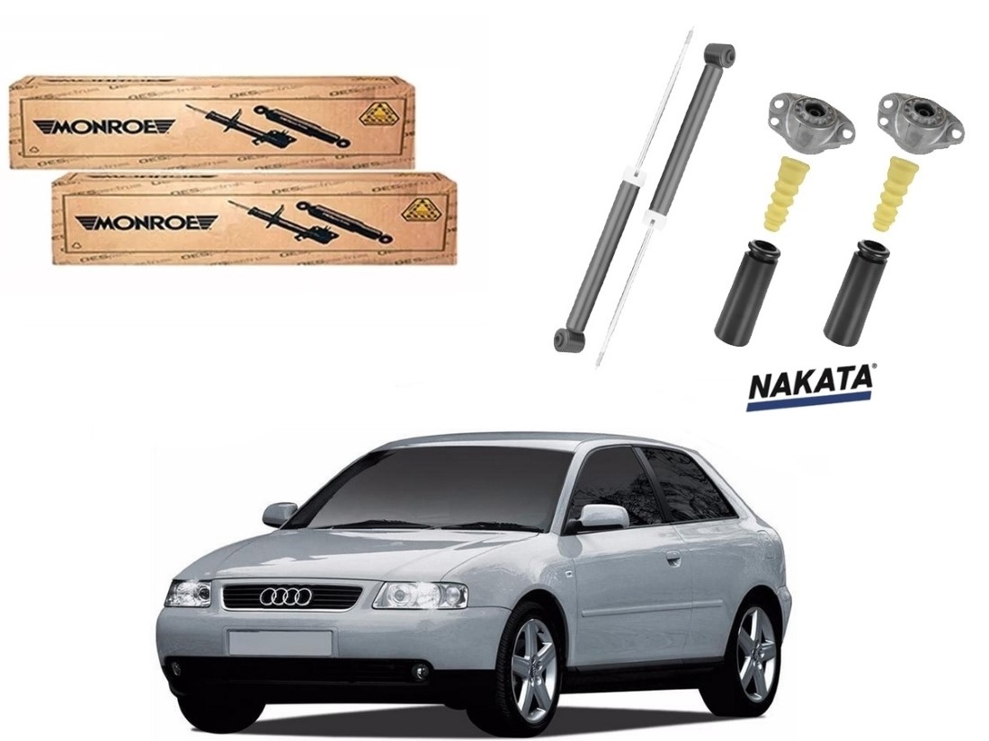  KIT AMORTECEDOR TRASEIRO MONROE AUDI A3 1.6 1.8 2.0 1998 A 2006