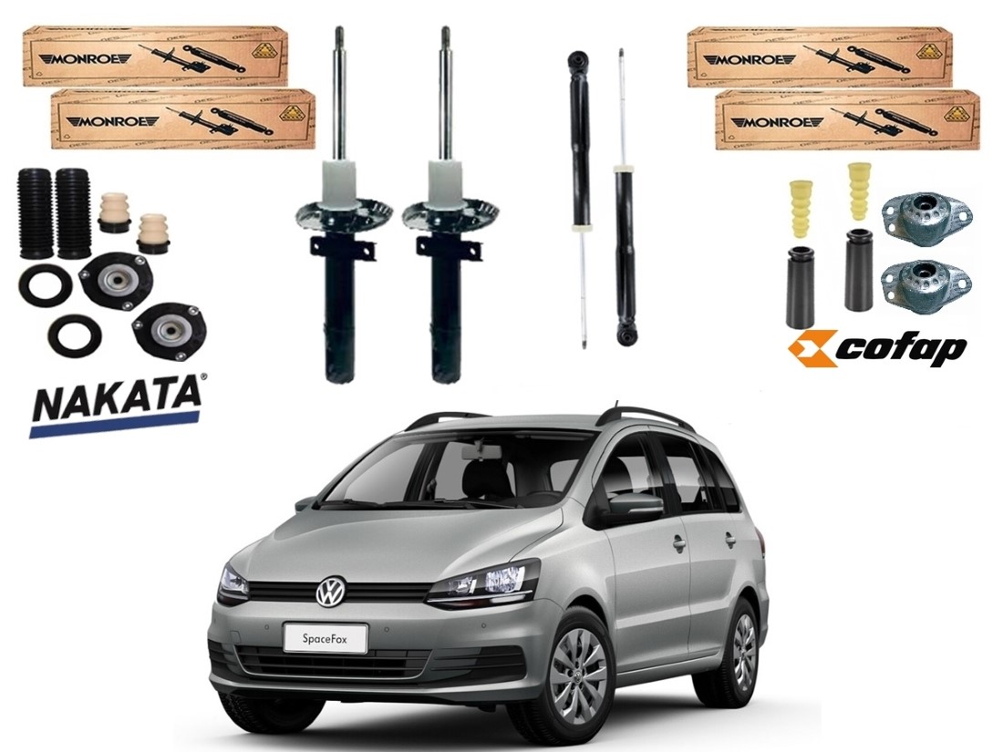  KIT AMORTECEDOR DIANTEIRO TRASEIRO MONROE VOLKSWAGEN SPACEFOX 1.6 2015 A 2019