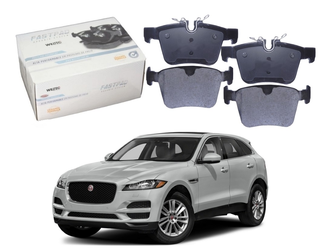  PASTILHA FREIO TRASEIRA CERAMICA WILLTEC JAGUAR F-PACE 3.0 2015 A 2019