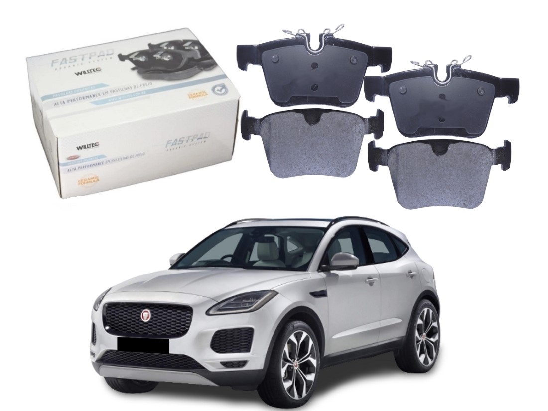  PASTILHA FREIO TRASEIRA CERAMICA WILLTEC JAGUAR E-PACE 2.0 2017 A 2019