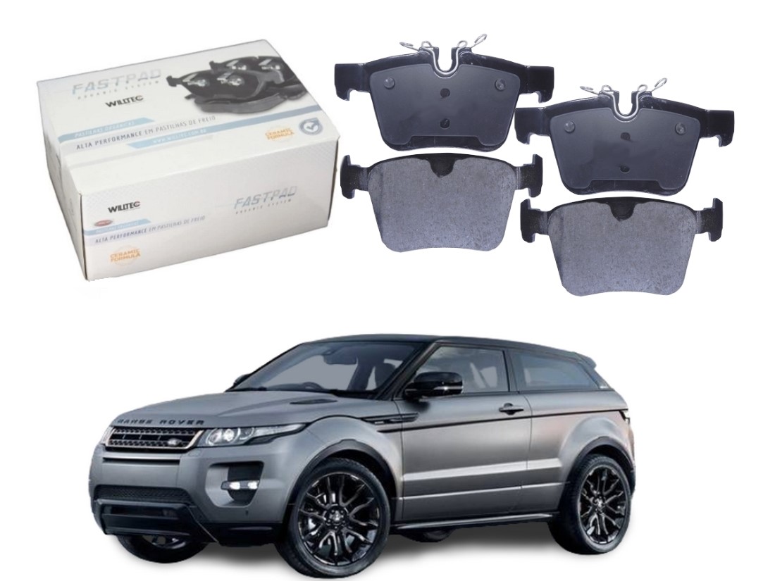  PASTILHA FREIO TRASEIRA CERAMICA WILLTEC LAND ROVER EVOQUE 2.0 3.0 2018 A 2019