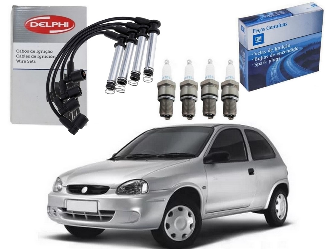  KIT VELA CABO DELPHI CHEVROLET CORSA ALCOOL 1.0 1.4 1.6 1999 A 2000