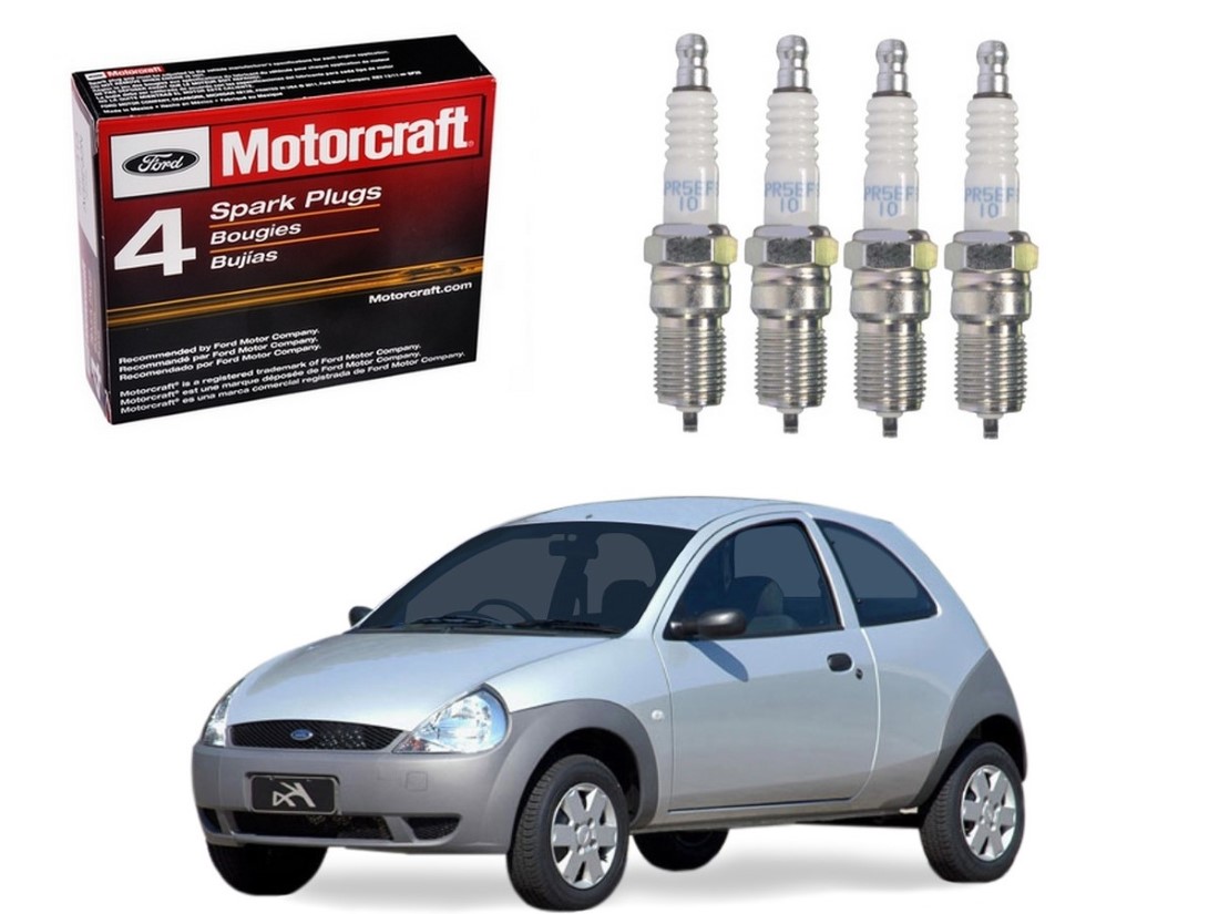  JOGO VELAS MOTORCRAFT FORD KA 1.0 1.3 1996 A 1999