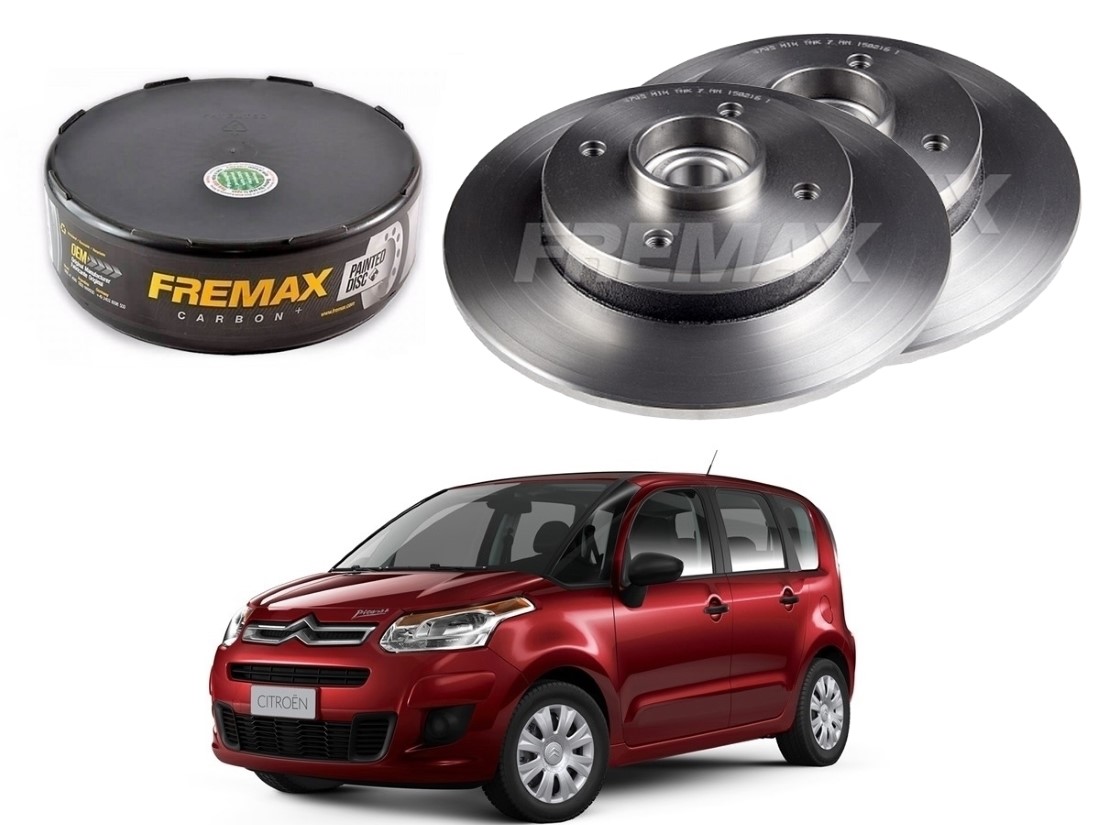  DISCO FREIO TRASEIRO FREMAX CITROËN C3 PICASSO 1.5 1.6 2012 A 2015