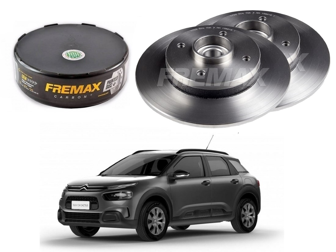  DISCO FREIO TRASEIRO FREMAX CITROËN C4 CACTUS 1.6 2018 A 2020