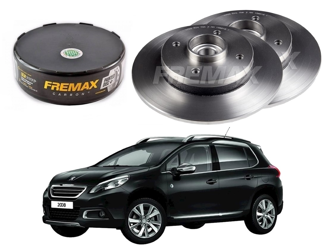  DISCO FREIO TRASEIRO FREMAX PEUGEOT 2008 1.6 2015 A 2019