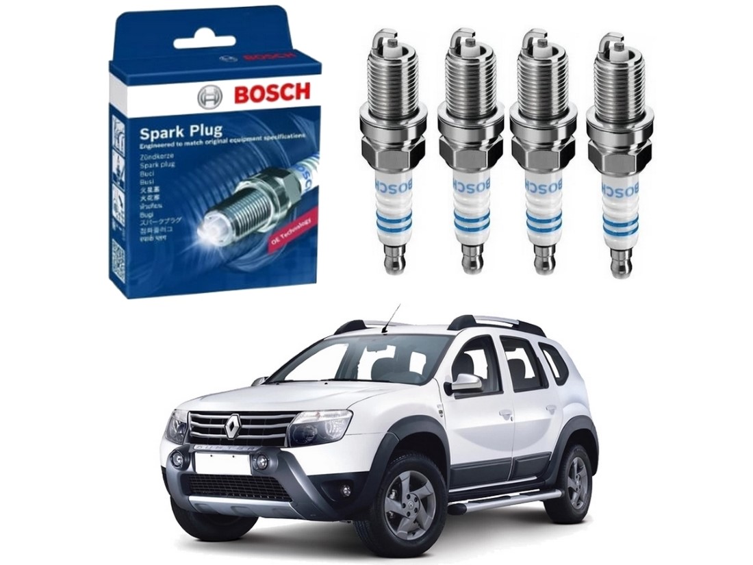  JOGO VELAS IGNIÇÃO BOSCH RENAULT DUSTER 1.6 16V 2.0 16V 2012 A 2015