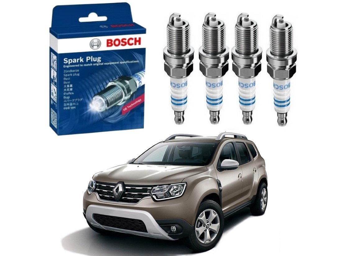  JOGO VELAS IGNIÇÃO BOSCH RENAULT DUSTER 1.6 16V 2.0 16V 2015 A 2016