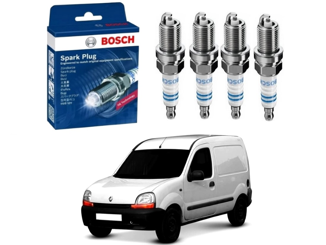  JOGO VELAS IGNIÇÃO BOSCH RENAULT KANGOO 1.6 16V 2004 A 2005