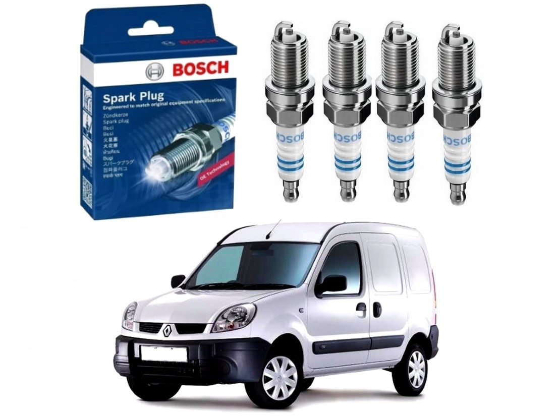  JOGO VELAS IGNIÇÃO BOSCH RENAULT KANGOO 1.6 16V 2009 A 2015