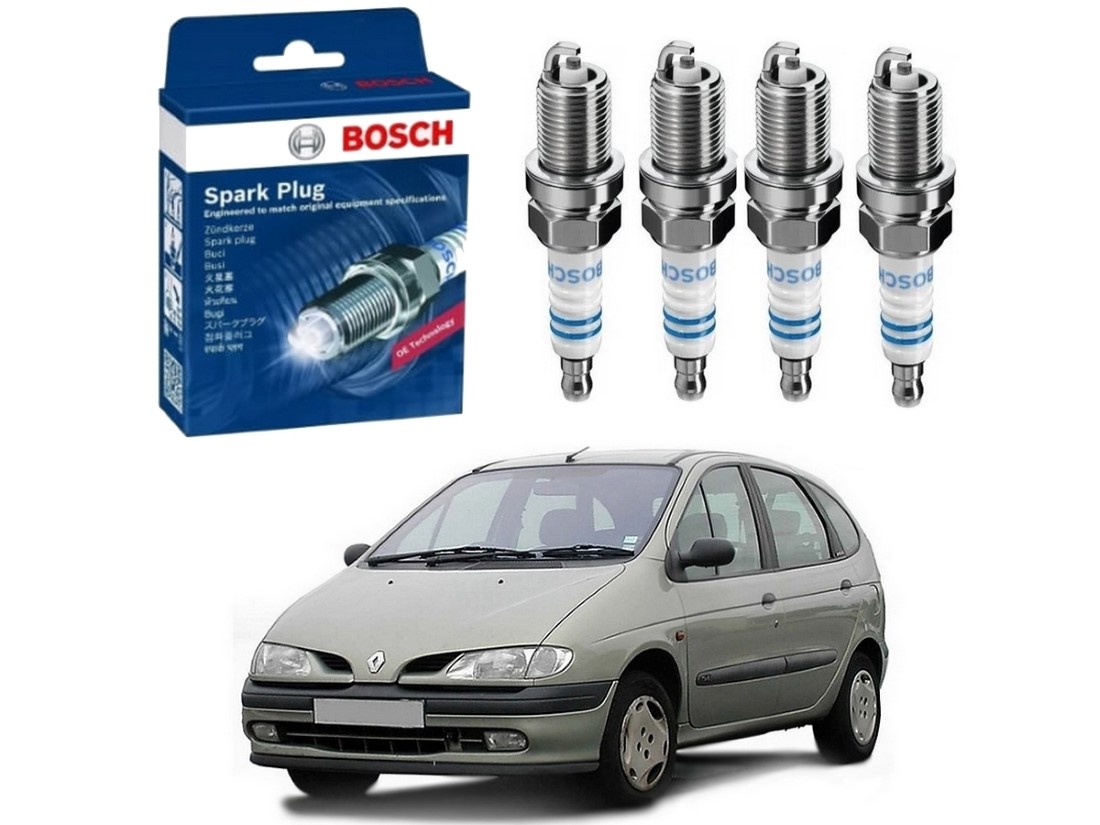  JOGO VELAS IGNIÇÃO BOSCH RENAULT SCENIC 2.0 16V 2000 A 2002