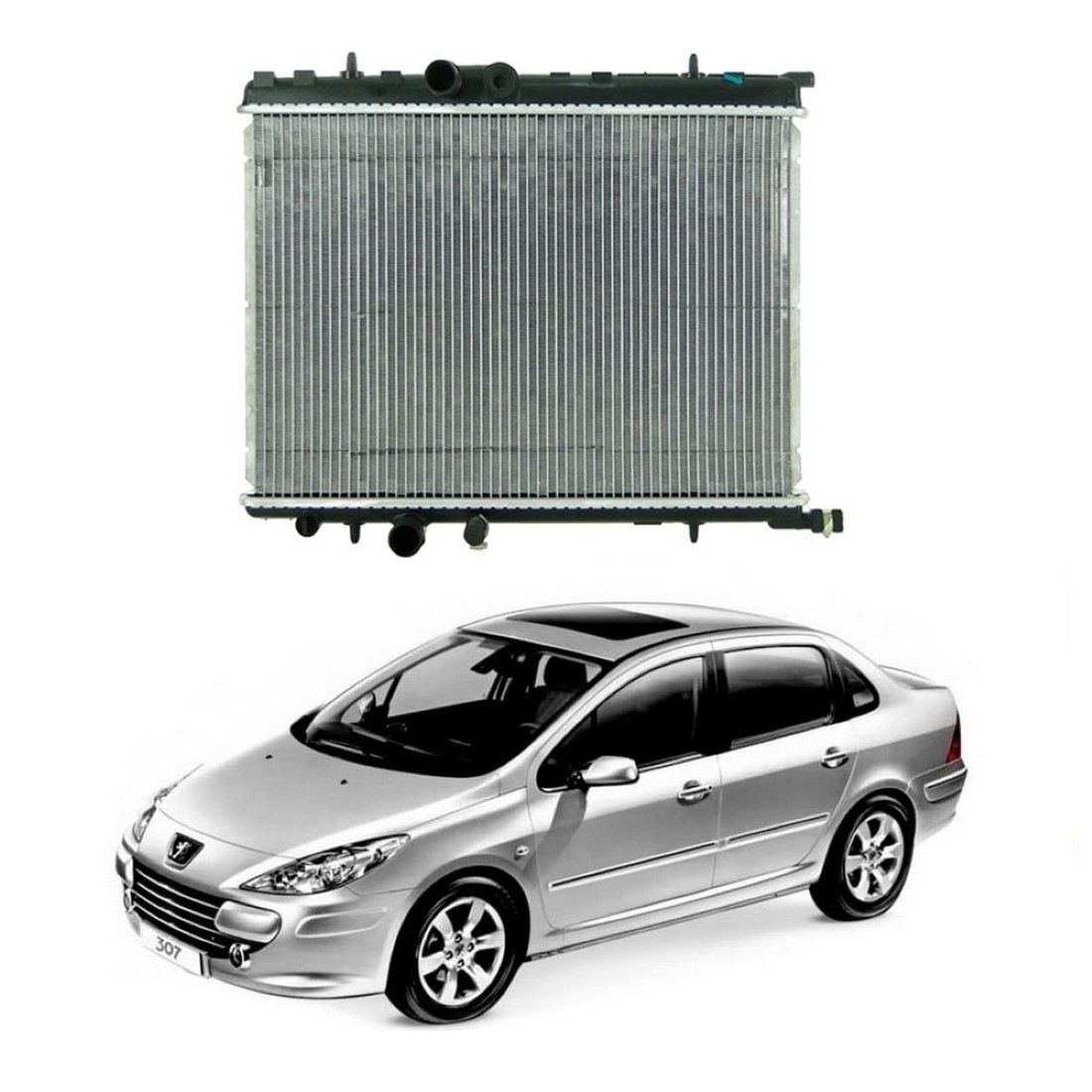  RADIADOR AGUA PEUGEOT 307 SEDAN 2.0 MANUAL 2007 A 2013