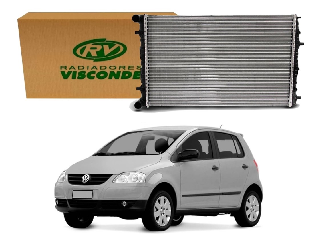  RADIADOR AGUA VISCONDE VOLKSWAGEN FOX 1.0 COM AR 1.6 COM AR 2006 A 2009