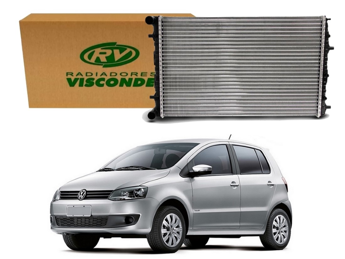  RADIADOR AGUA VISCONDE VOLKSWAGEN FOX 1.0 COM AR 1.6 COM AR 2010 A 2014