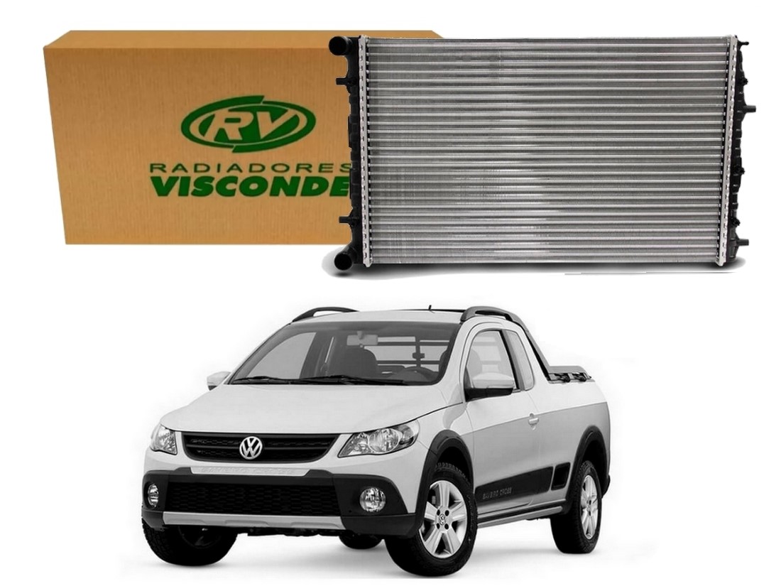  RADIADOR AGUA VISCONDE VOLKSWAGEN SAVEIRO CROSS 1.6 COM AR 2009 A 2013