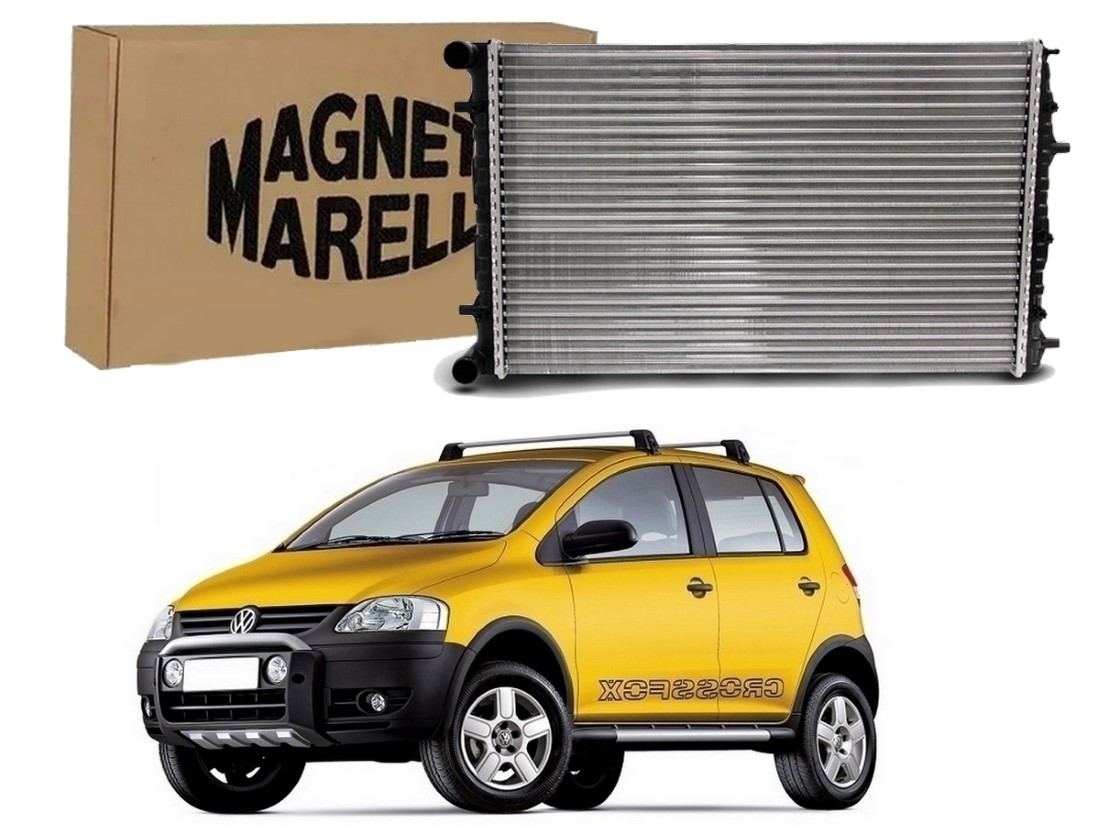  RADIADOR AGUA MARELLI VOLKSWAGEN CROSSFOX 1.6 COM AR 2006 A 2009