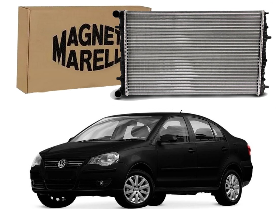  RADIADOR AGUA MARELLI VOLKSWAGEN POLO SEDAN 1.0 COM AR 1.6 COM AR 2007 A 2011