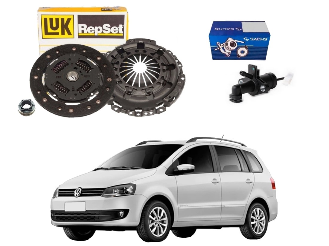  KIT EMBREAGEM LUK CILINDRO PEDAL VOLKSWAGEN SPACEFOX 1.6 2010 A 2015