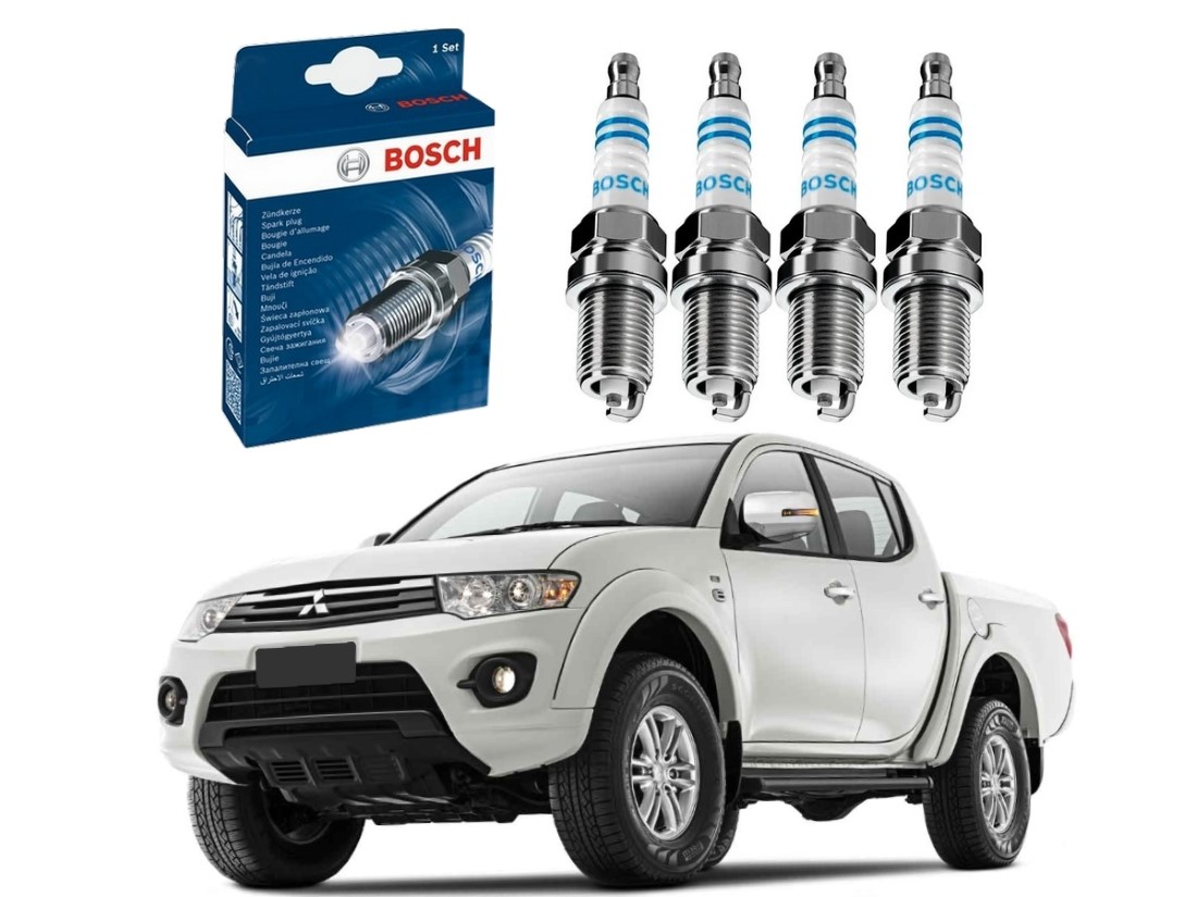  JOGO VELAS BOSCH MITSUBISHI L200 TRITON 2.4 16V 2013 A 2016