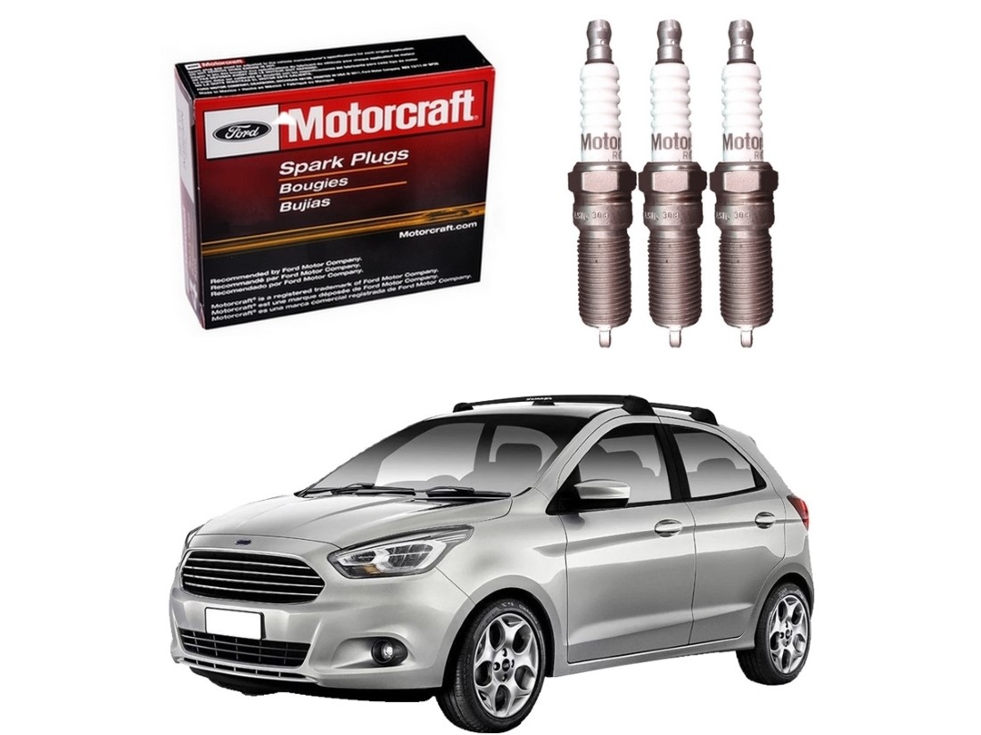  JOGO VELAS MOTORCRAFT FORD KA 1.0 12V 2014 A 2017