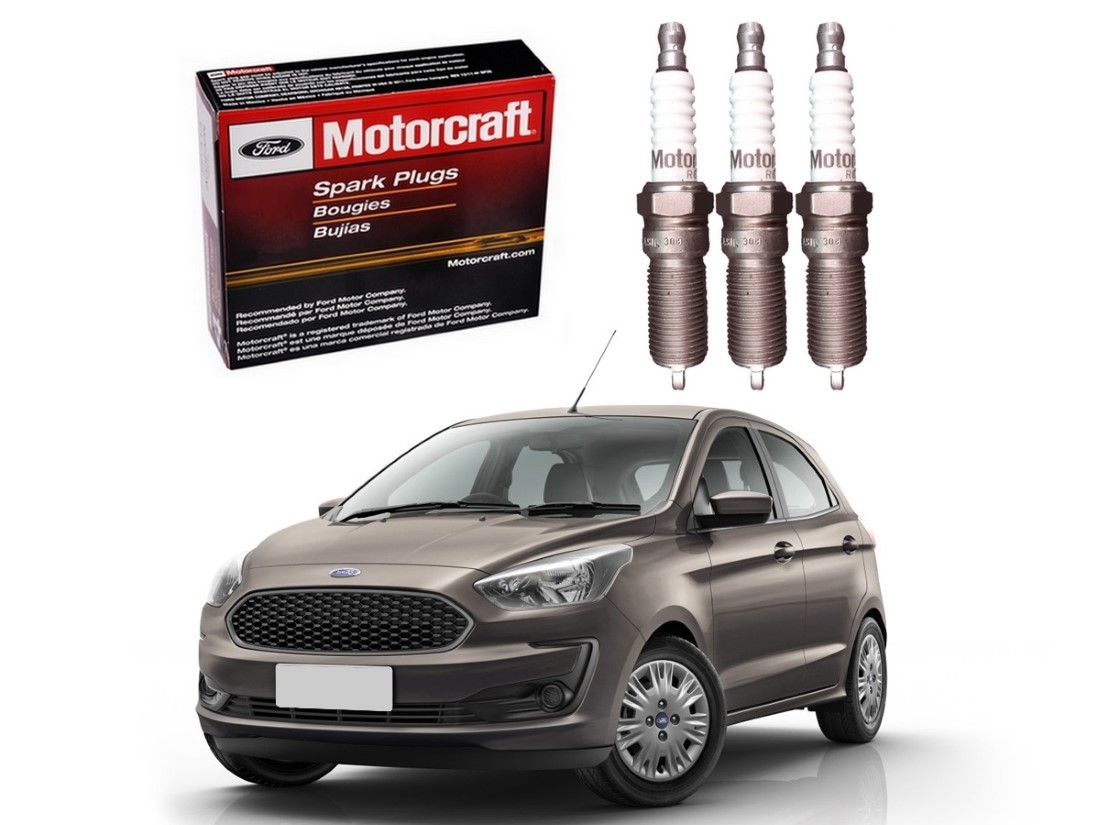  JOGO VELAS MOTORCRAFT FORD KA 1.0 12V 2018 A 2020