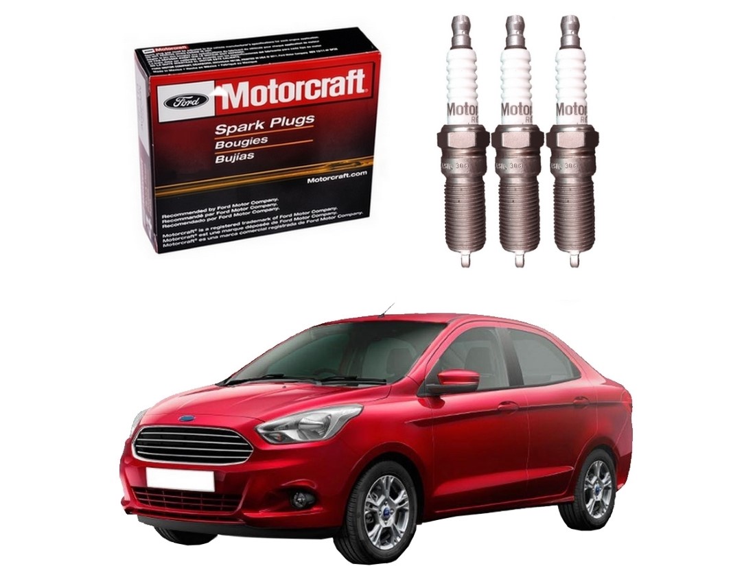  JOGO VELAS MOTORCRAFT FORD KA SEDAN 1.0 12V 2014 A 2017