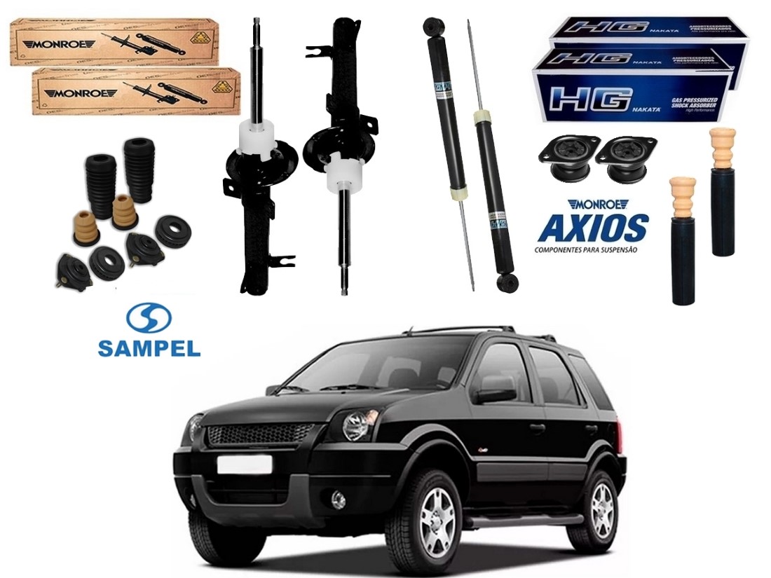  KIT AMORTECEDOR DIANTEIRO TRASEIRO MONROE FORD ECOSPORT 4X2 4X4 AUTOMATICA MANUAL 2.0 2003 A 2007