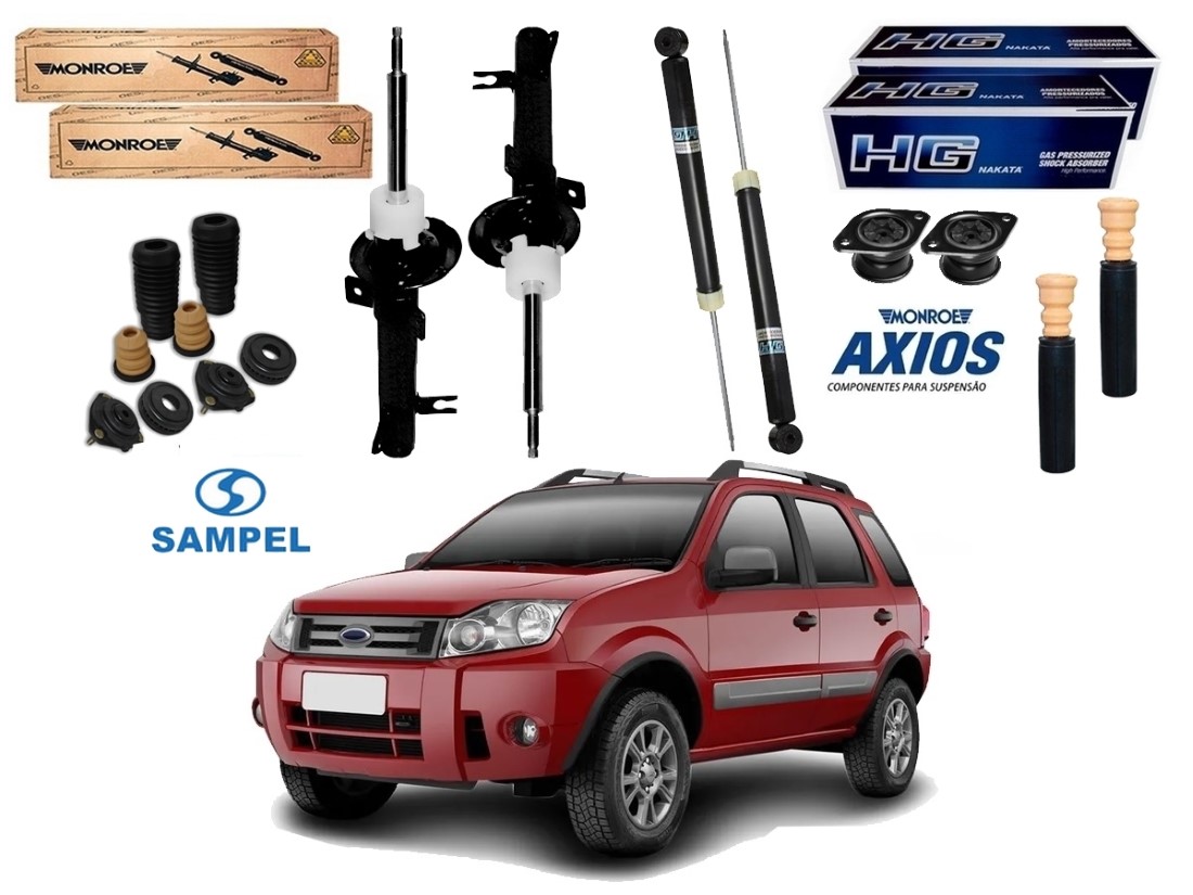  KIT AMORTECEDOR DIANTEIRO TRASEIRO MONROE FORD ECOSPORT 4X2 4X4 AUTOMATICA MANUAL 2.0 2008 A 2012